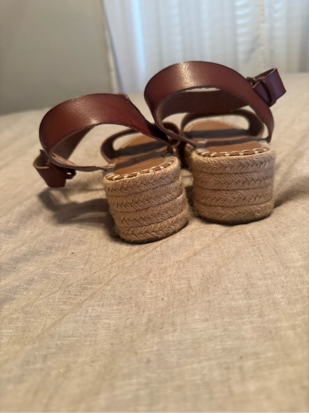 Universal Thread Brown Leather Ankle-Strap Sandals - Picture 3 of 6